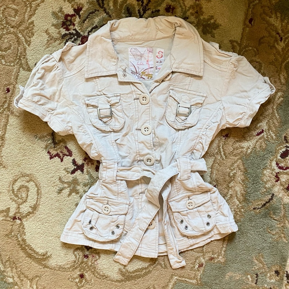 Y2K Corduroy Button Up